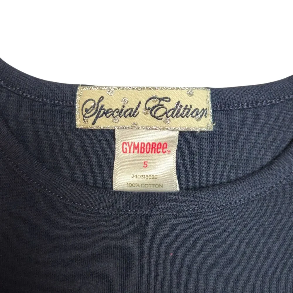 Vintage Gymboree Special Edition Top Size 5 Navy Blue Long Sleeved Y2K NWT